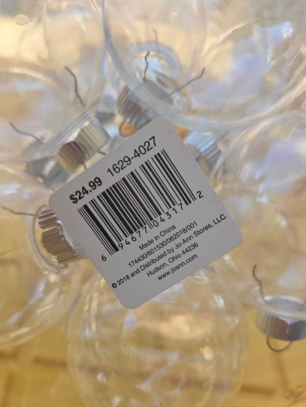 Clear Ornaments